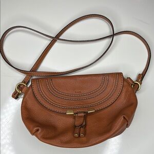 Chic Brown Leather Crossbody Bag